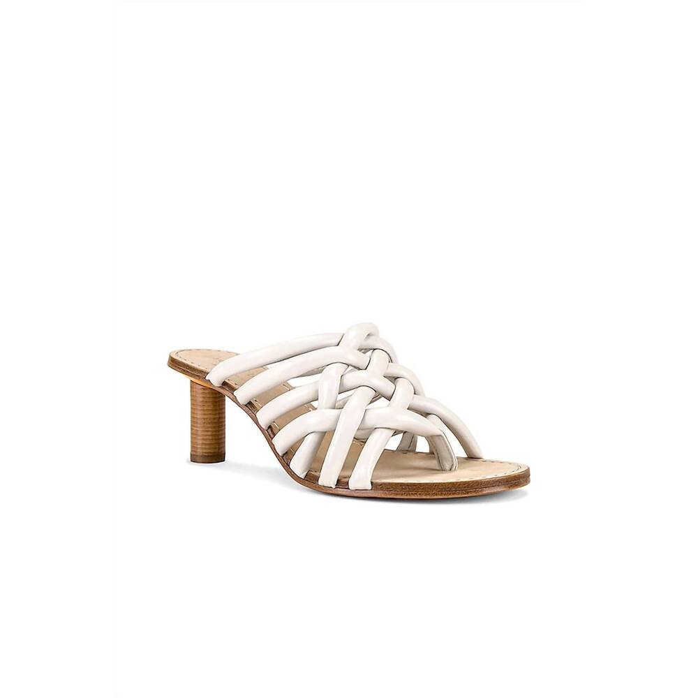 NEW RAG & BONE women's infinity heeled mule in antique white